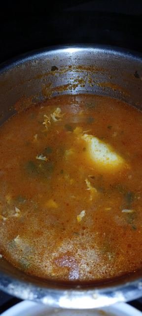 Sopa caseira no jantar